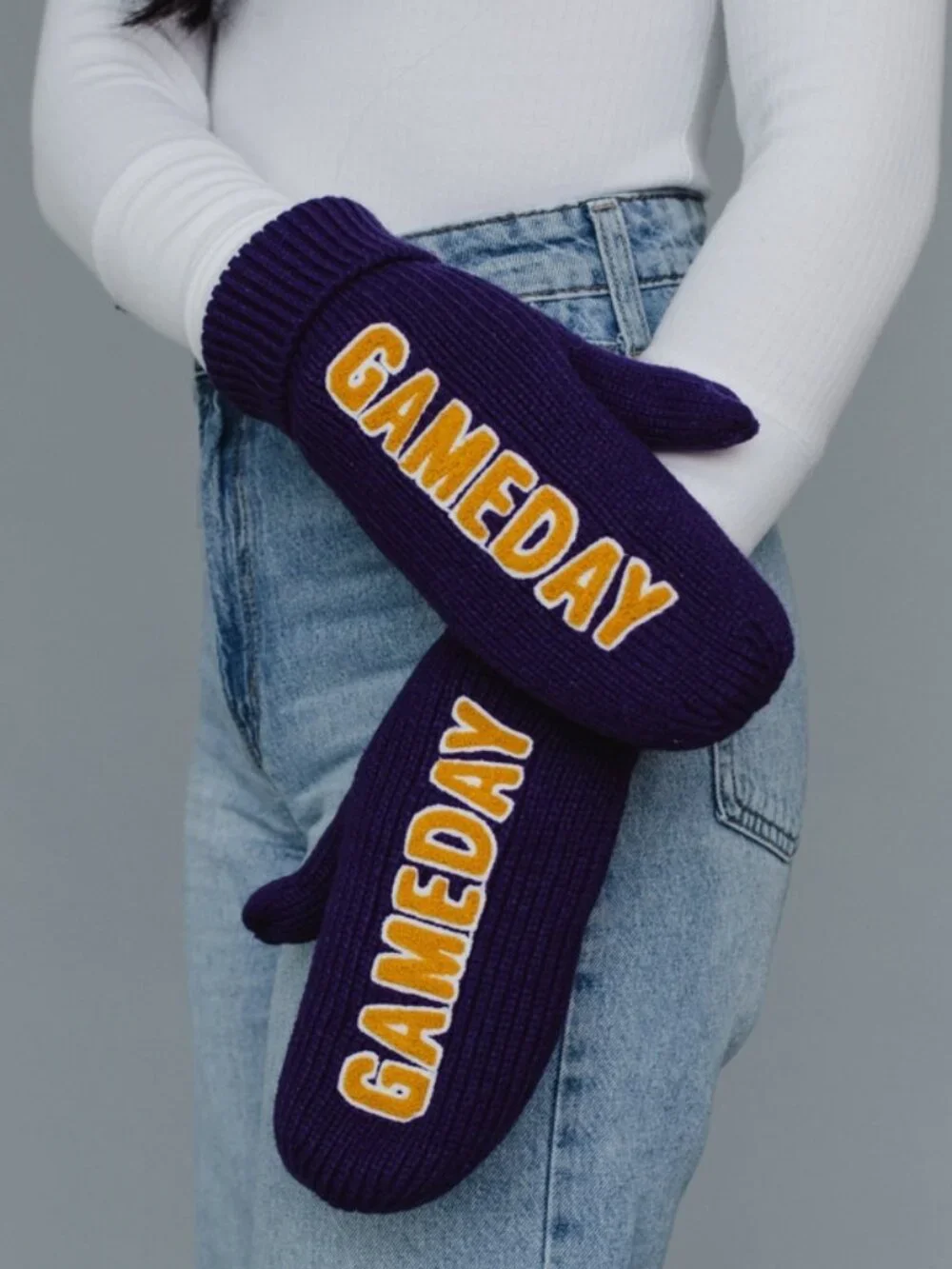 Purple and Gold Gameday LSU Minnesota Vikings Pro College Football Mittens Hat